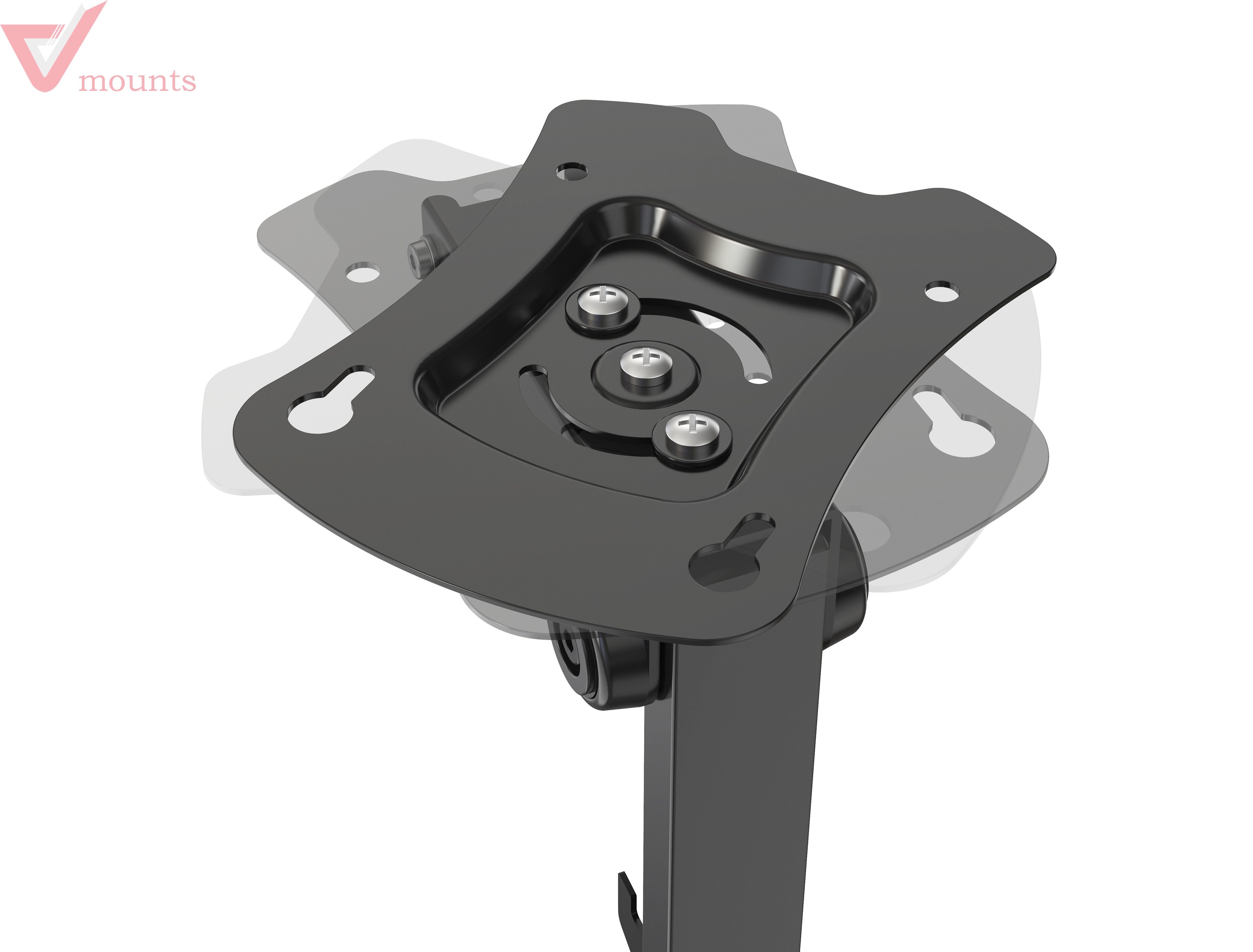 V-mounts Steel, foldable closed, suitable for 17-27 inches, angle height adjustable small TV ceiling bracket VM-CP08