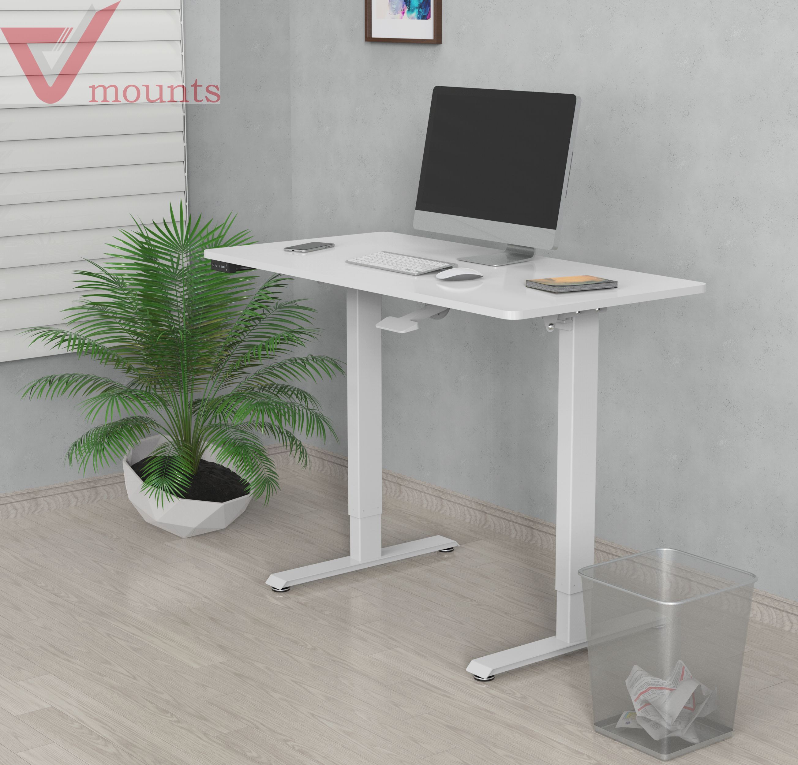 Tiltable and Rewritable Desktable Electric Standing Desk VM-GHED121D-WD