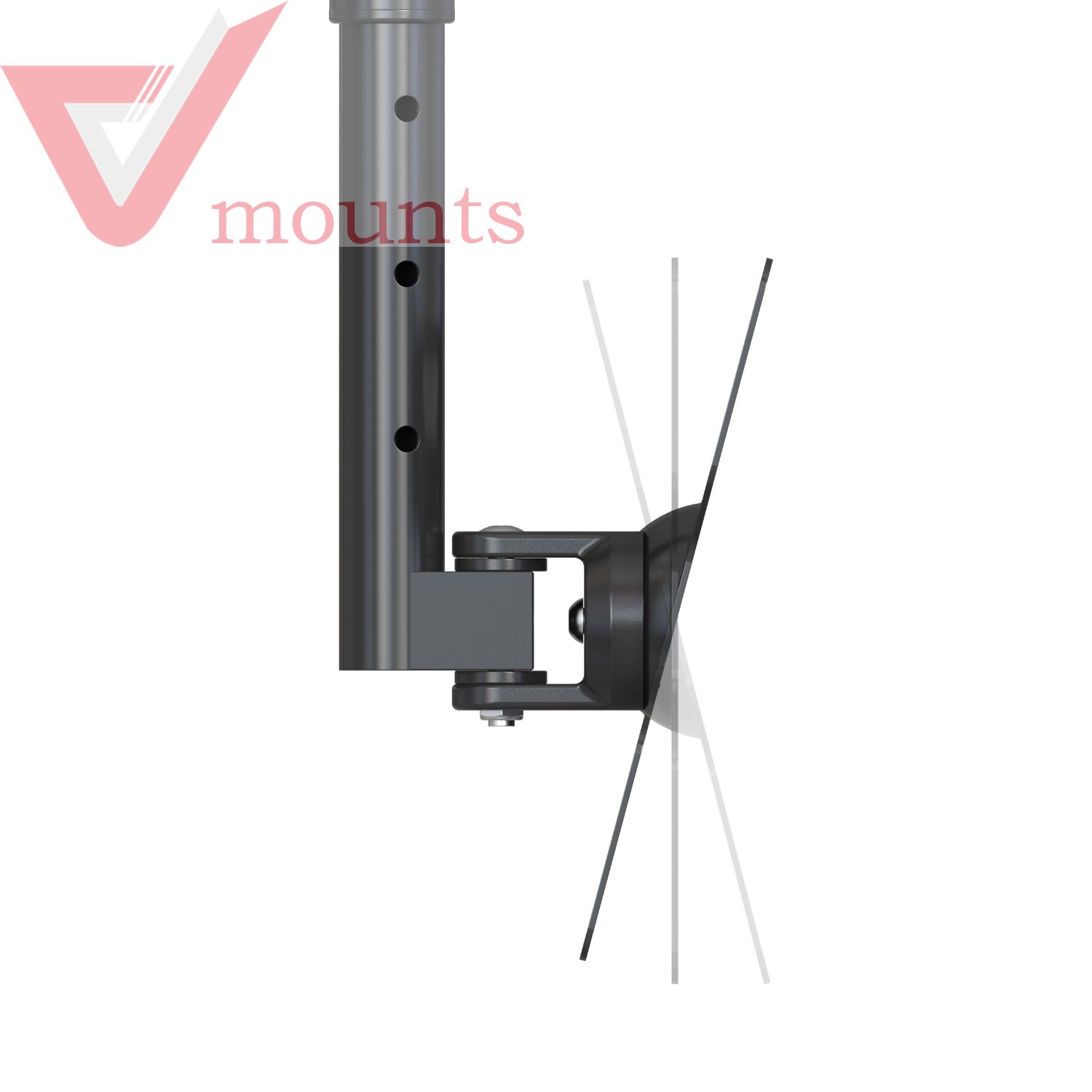 Height Adjustable 360 Rotating Ceiling TV Mount VM-CP06