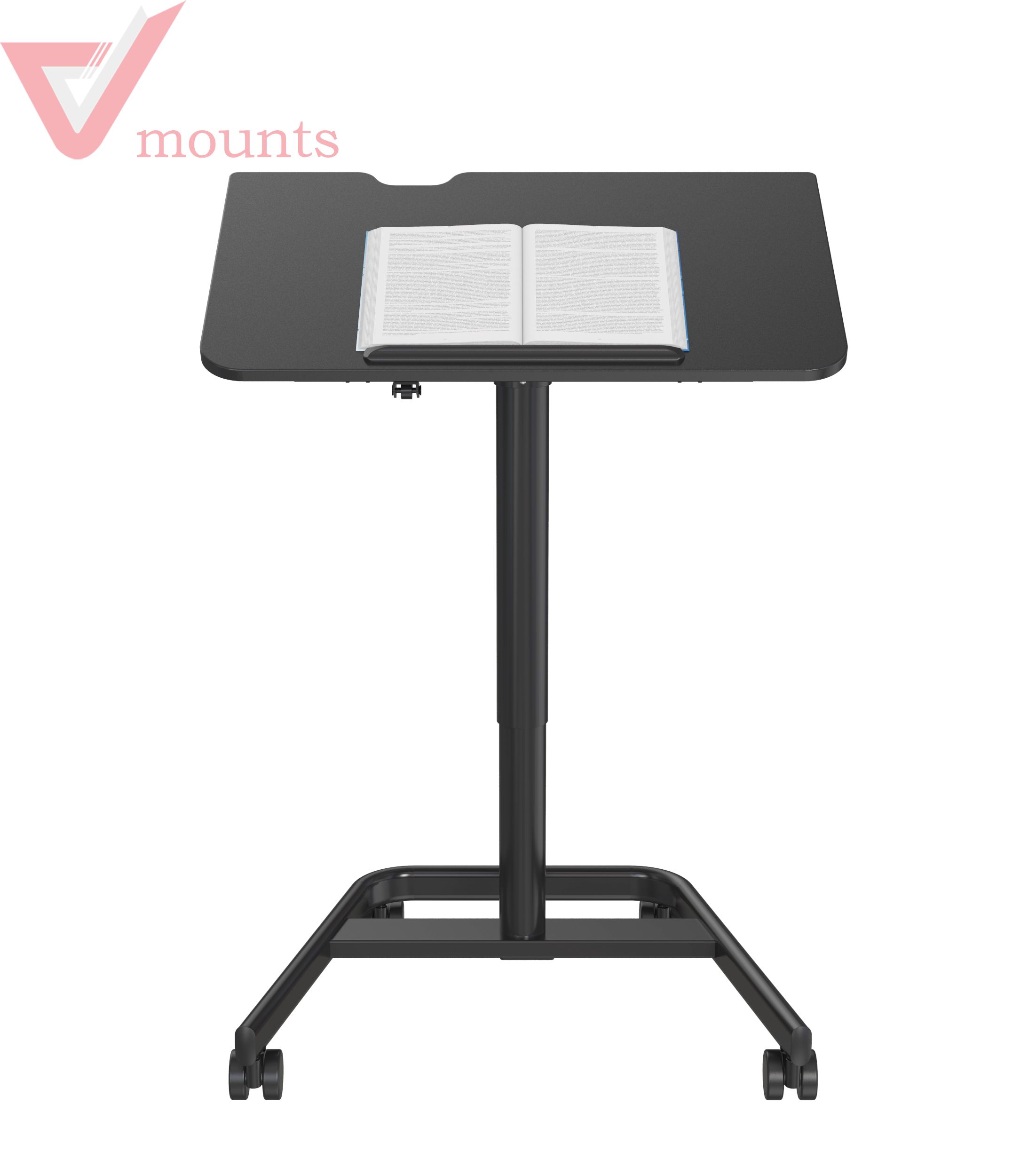 V-mounts SpaceErgo Mobile Tiltable Desktop Manual Height Adjustable Office Desk VM-FDS107D-2