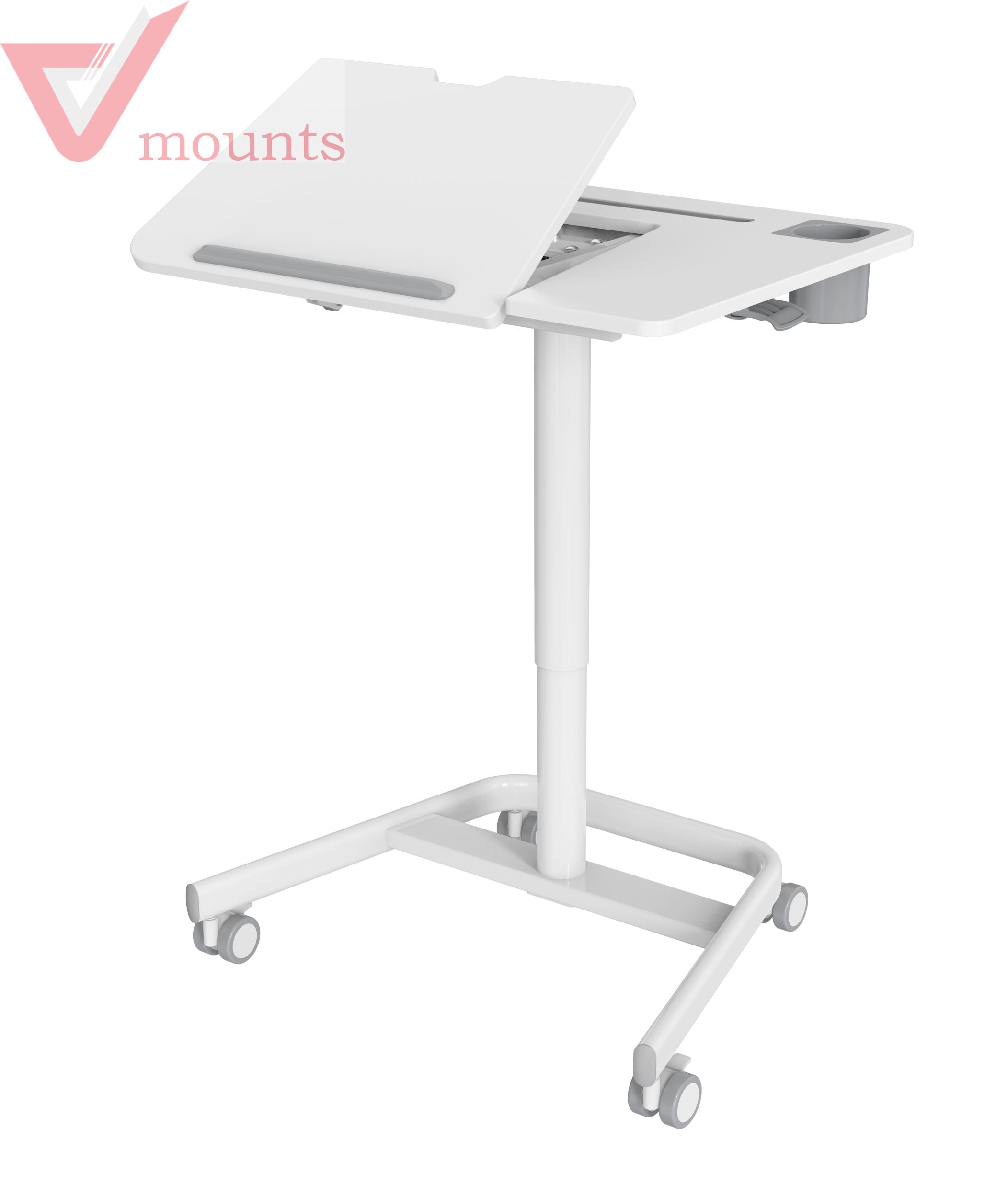 Mobile Tiltable Desktop Manual Height Adjustable Office Desk VM-FDS107F
