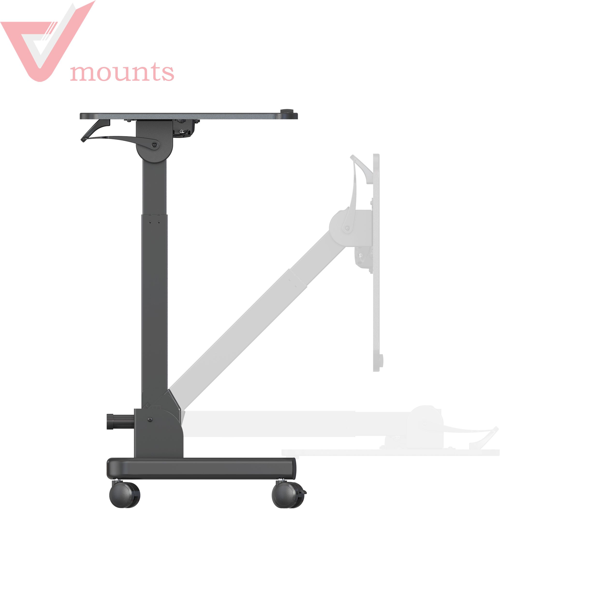 V-mounts ErgoTech Foldable Mobile Manual Height Adjustable Office Desk VM-FDS109