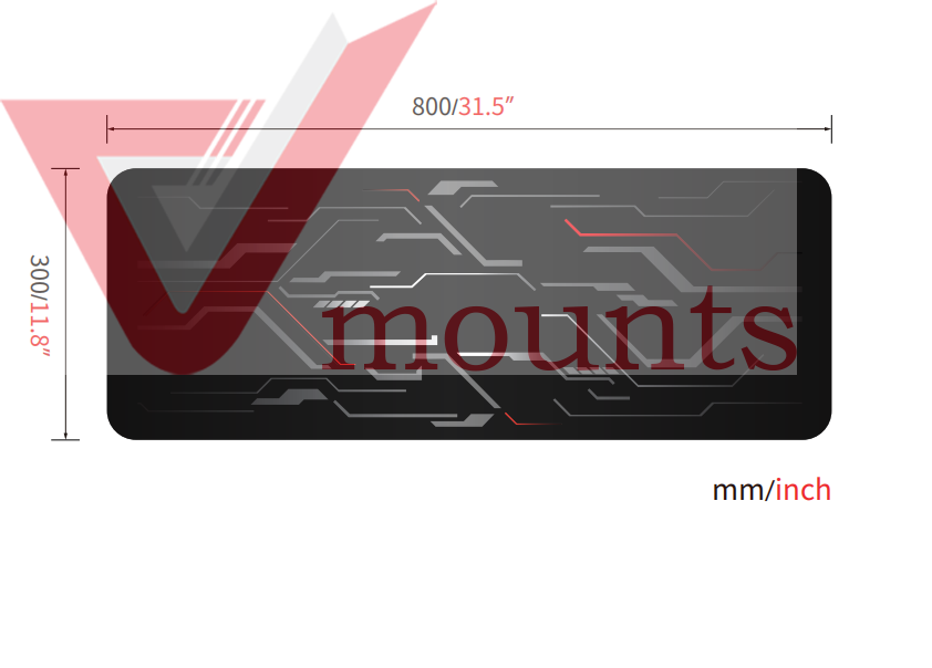 V-mounts ErgoSpot Z shaped RGB Gaming Desk VM-GT01P