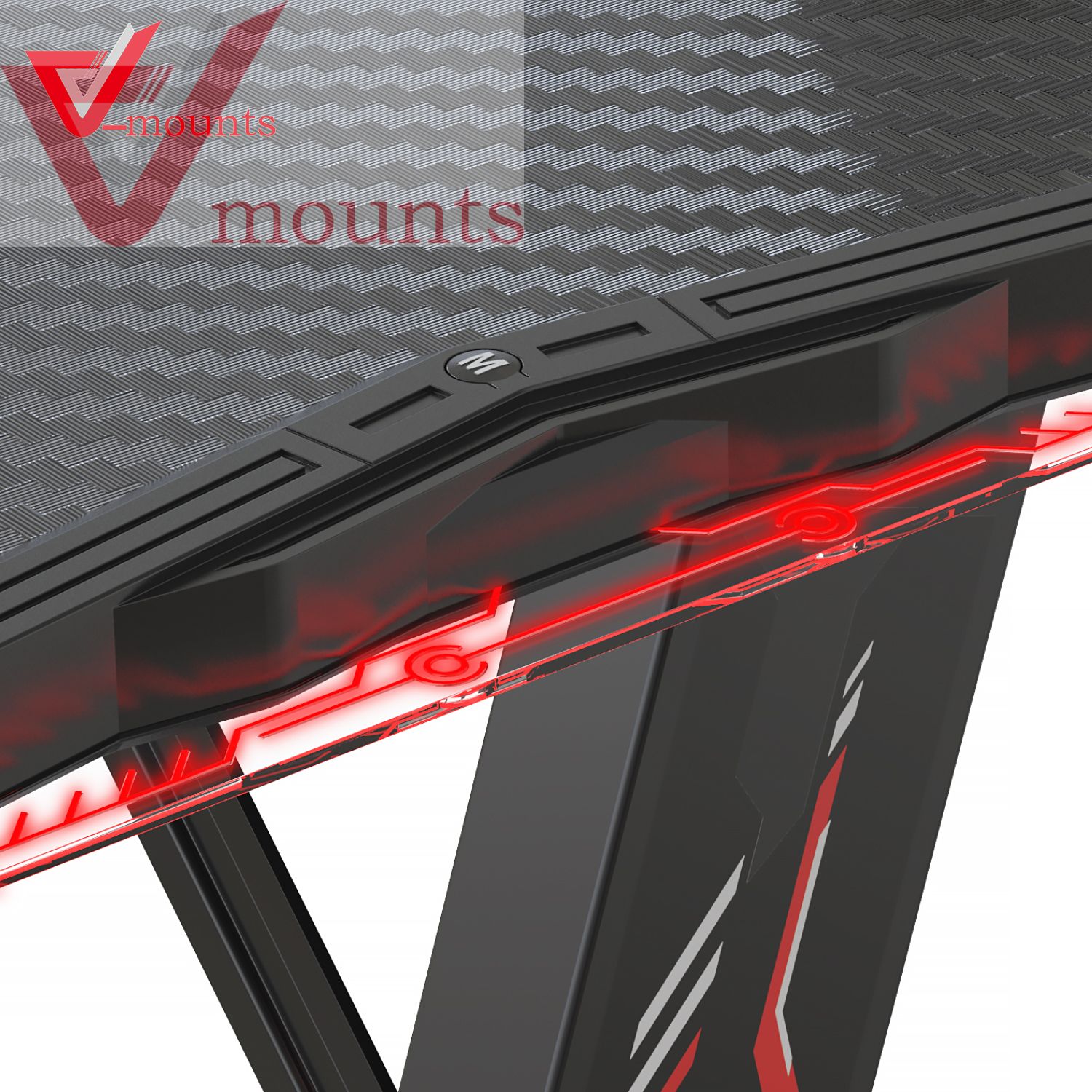 V-mounts SpaceErgo Z Shaped RGB Gaming Desk VM-GT01Y