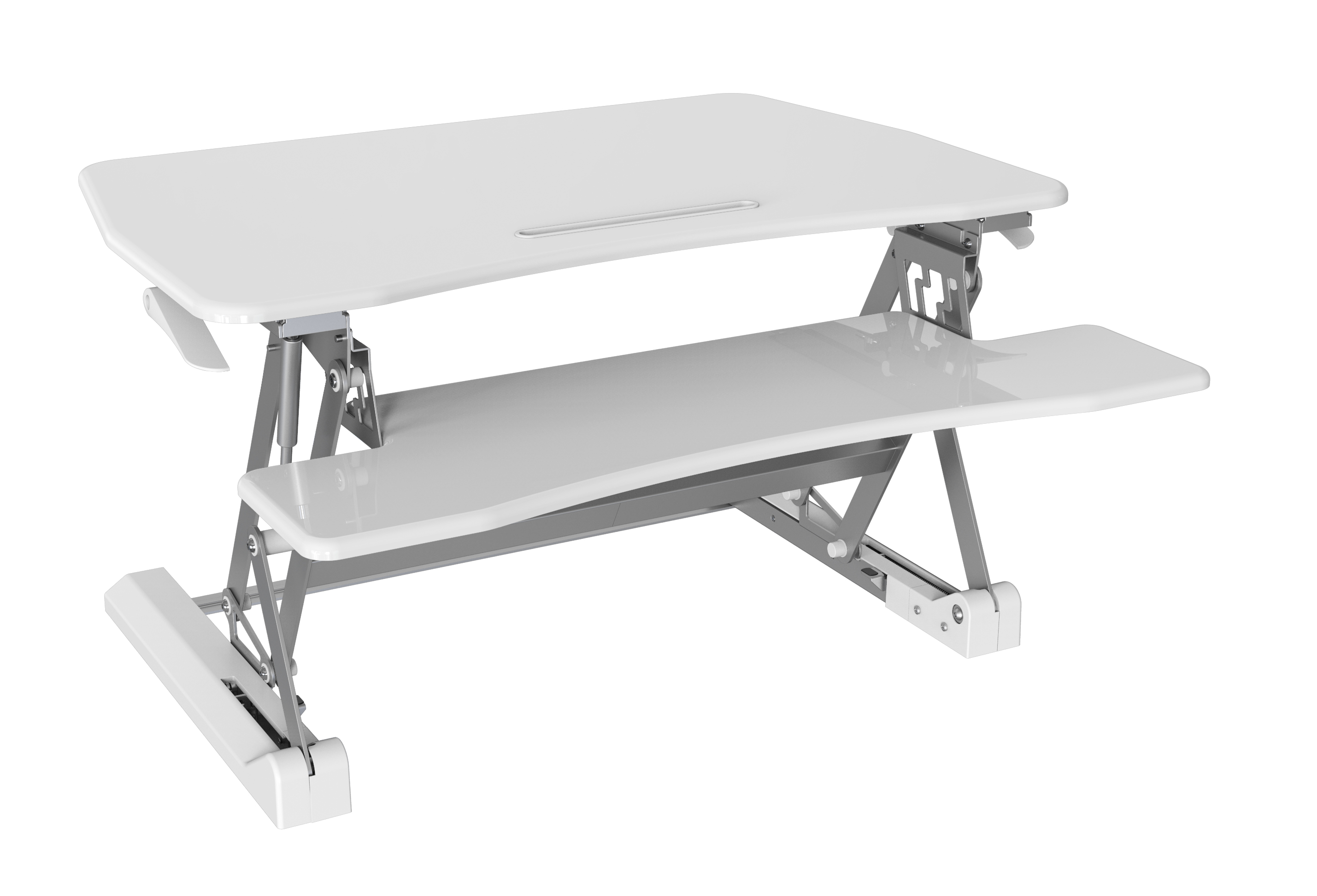 Dual handle Economic Manual Sit Stand Desk Converter VM-GLD07-M