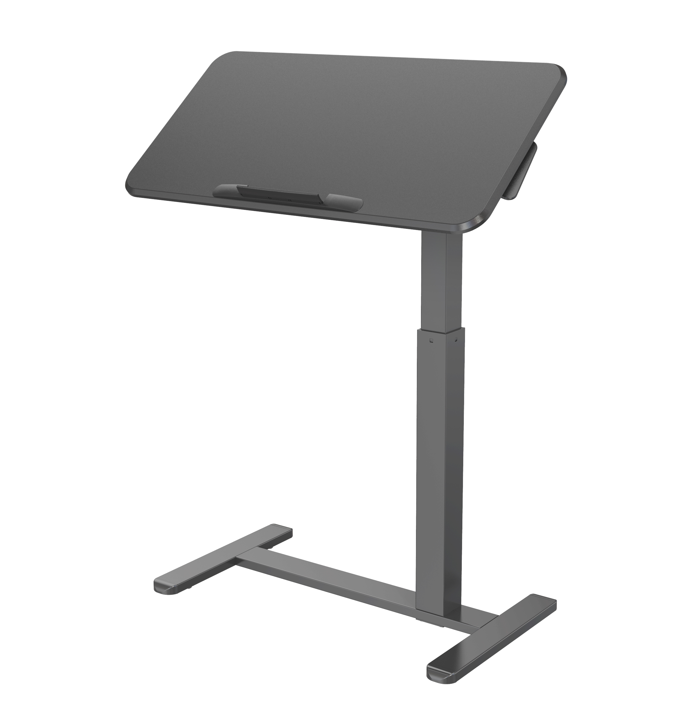 Mobile Manual Height Adjustable Office Desk with Tilted Desktop VM-FDS111B