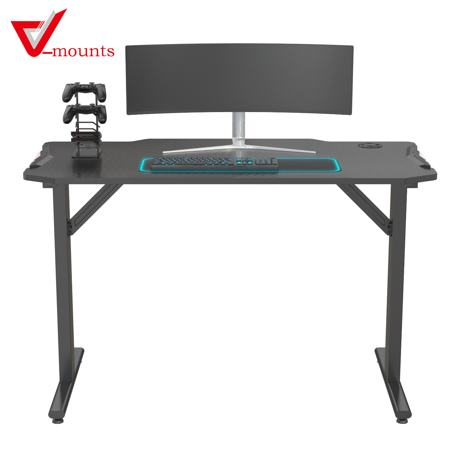 V-mounts ErgoTech T Shaped RGB Gaming Desk VM-GT03Y