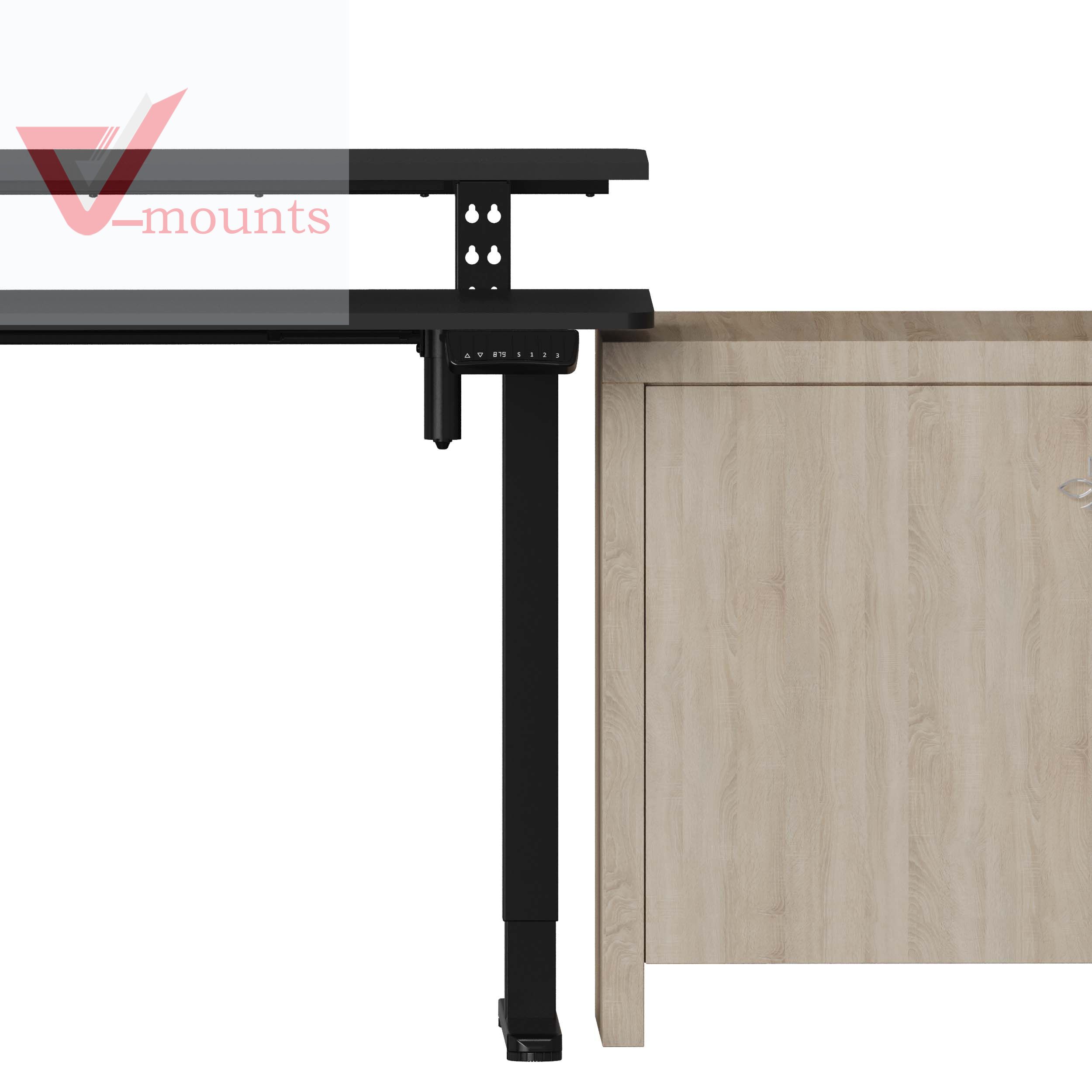 V-mounts L Shape Single Motor Electric Height Adjustable Office Desk VM-JSD5-02-L1