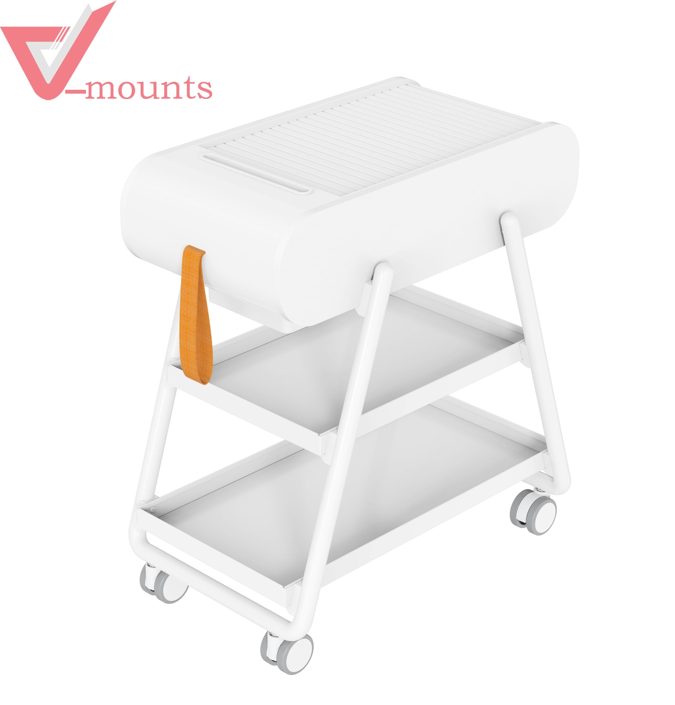 V-mounts Mobile Storage Shelves with 2 Layers and Top Drawer VM-FDM001