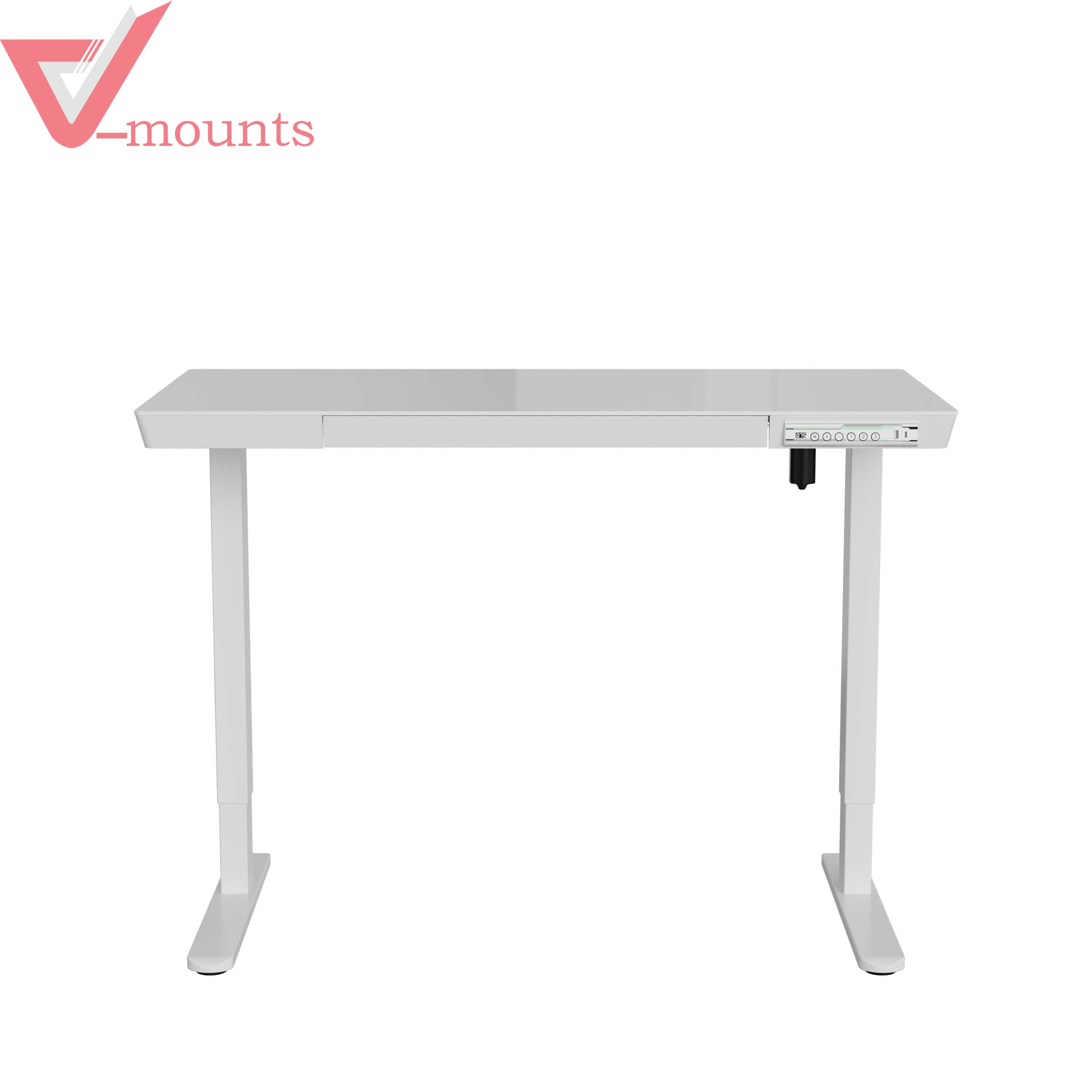 V-mounts Electric Height Adjustable Tempered Glass Desk VM-JSD5-01-G4