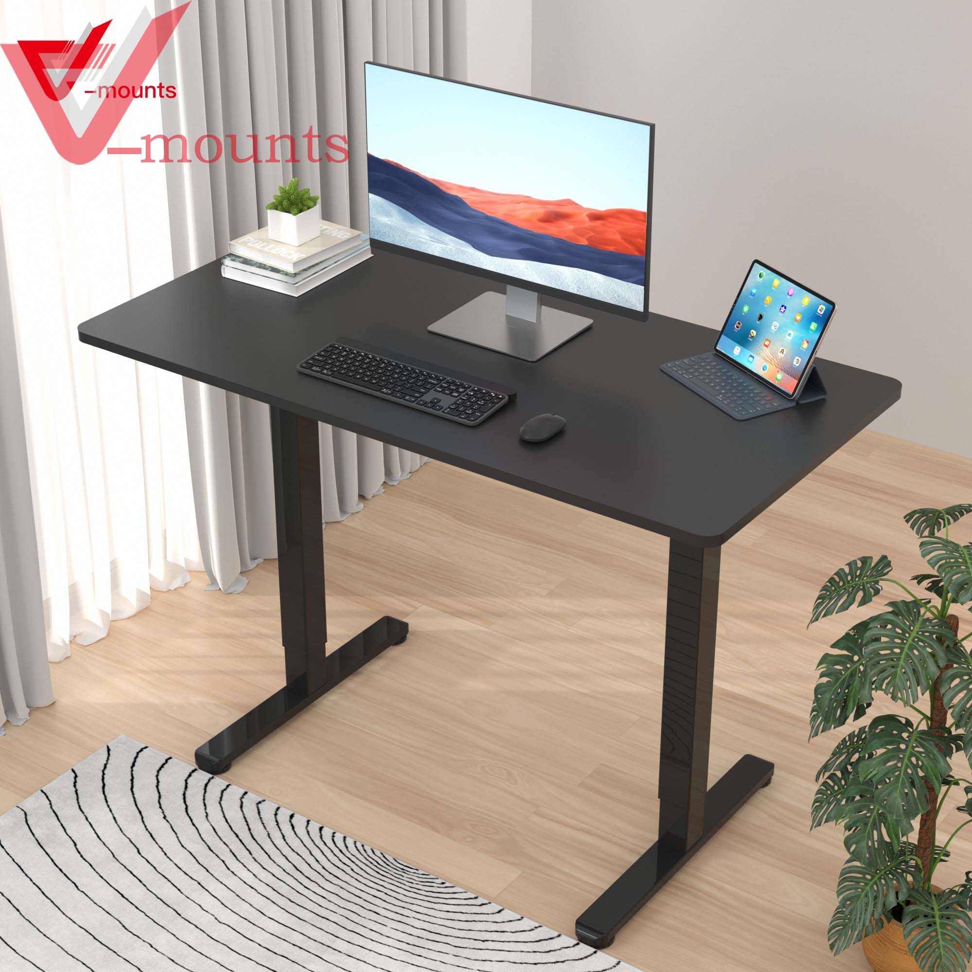 V-mounts Electric Height Adjustable Standing Study Desk with Flipped Board VM-JSD5-01-PF