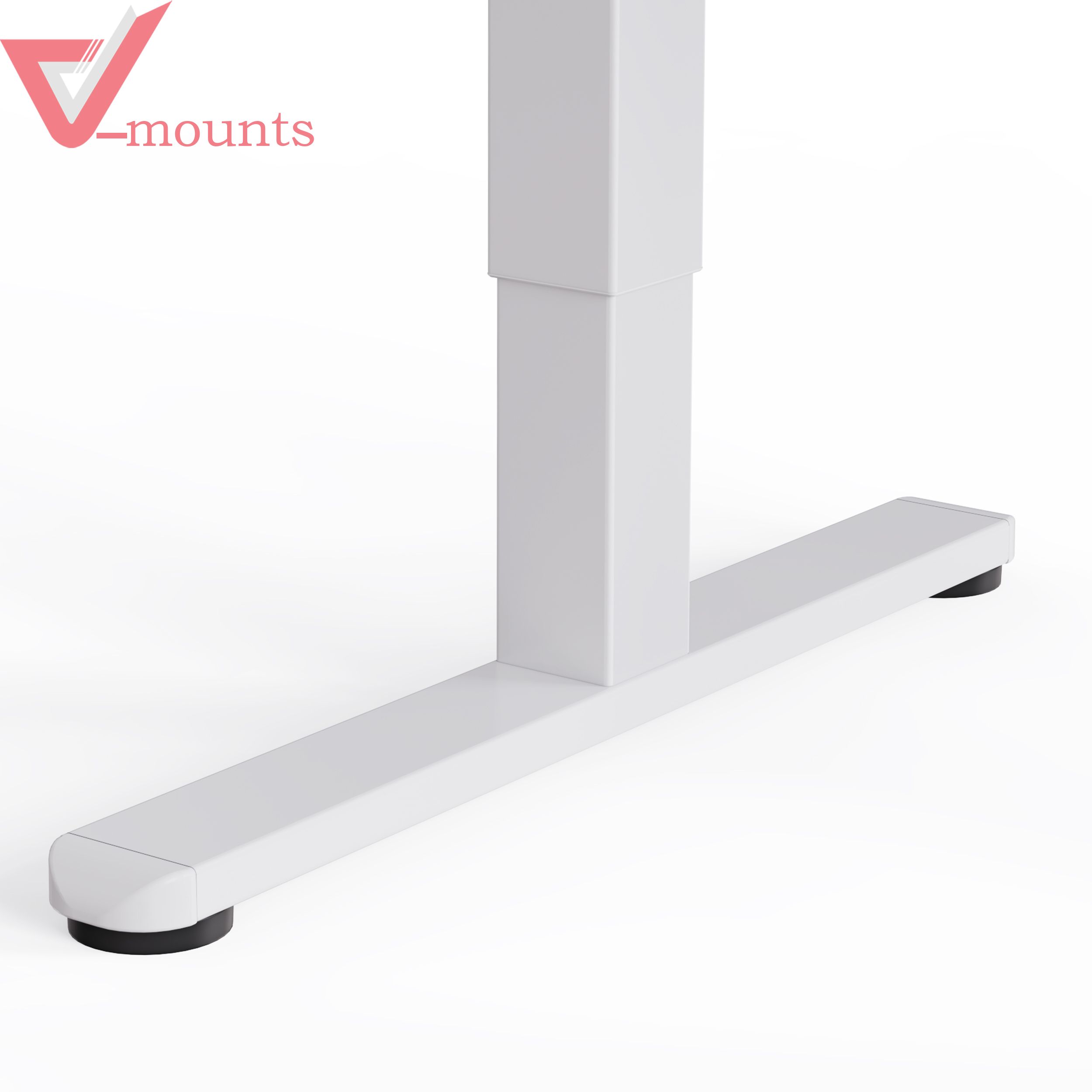 V-mounts Electric Dual Motor Height Adjustable Standing Desks With 2 Splicing Boards And Square Legs VM-JSD2-01-2P