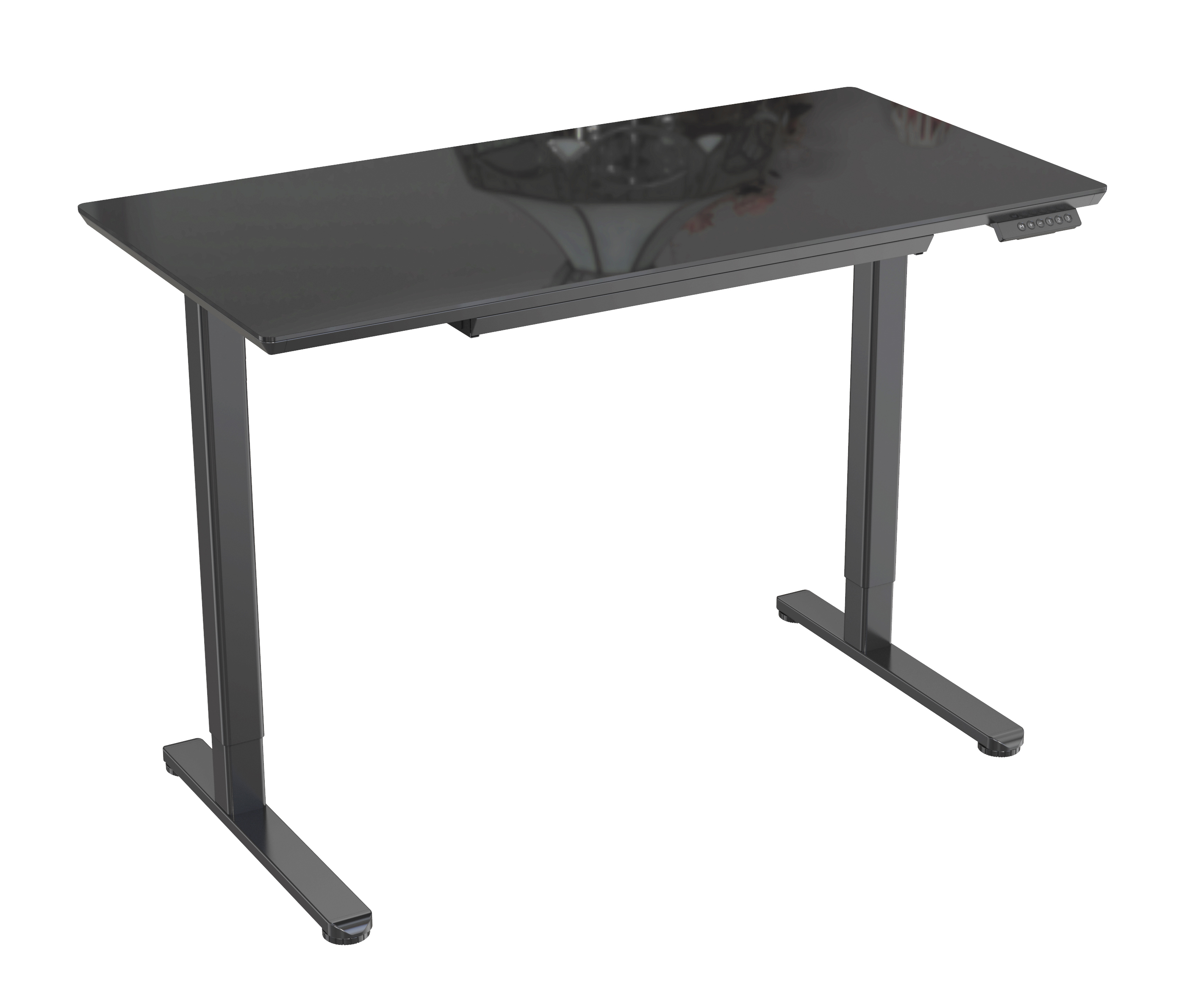 V-mounts Tempered Glass Electric Height Adjustable Desk JSD5-01-G5