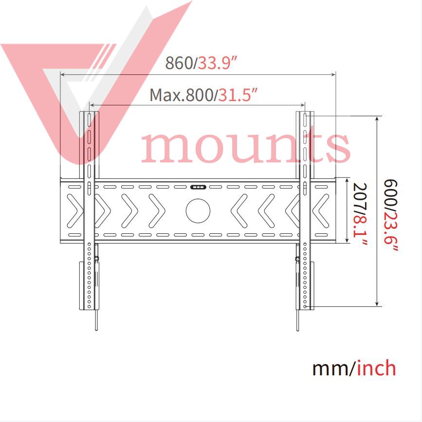 V-mounts Fixed TV Wall Mount VM-BT01